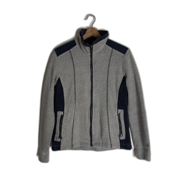 Kuhl Alpaca Fleece Jacket Womens Medium Gray Full Zip Outdoor Performance M - Picture 1 of 11